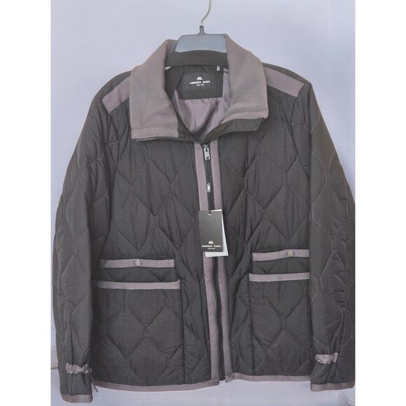 Andrew Marc New York Quilted Jacket XL Black Insulated Nylon - Picture 1 of 6